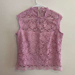 Pink lace top